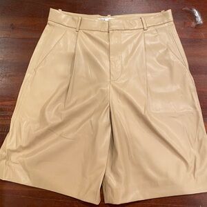 Faux Leather MIDI Short